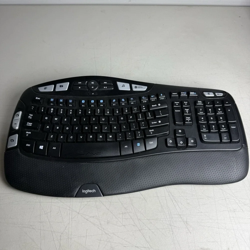 Logitech K350 Wireless Comfort Wave Ergonomic Keyboard Tested Works No Dongle